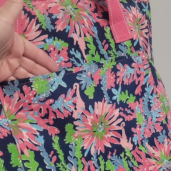 Lilly PULITZER Floral Pink Blue Waterproof Insulated Lunch Tote Bag Travel* - Picture 3 of 9
